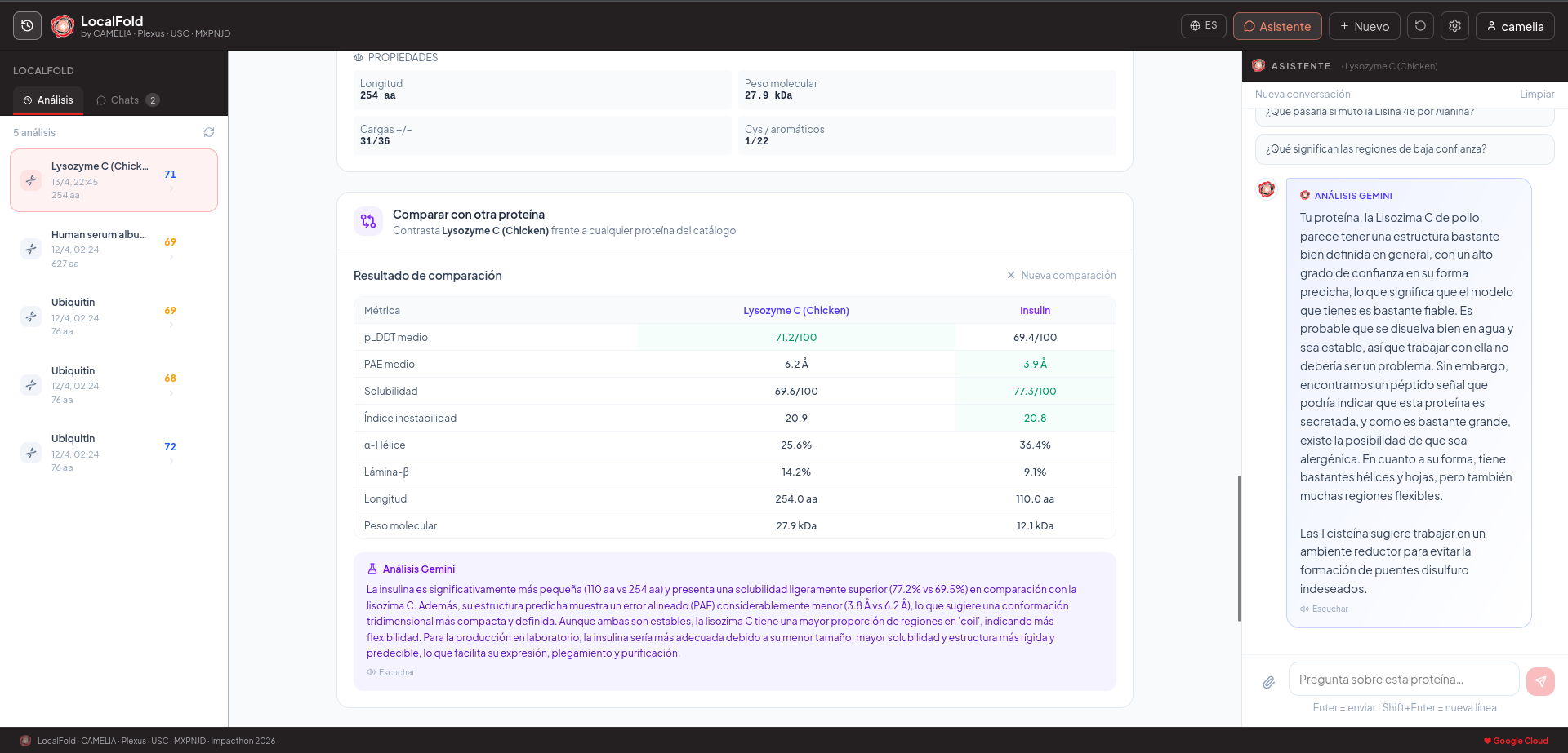 LocalFold: comparación de estructuras