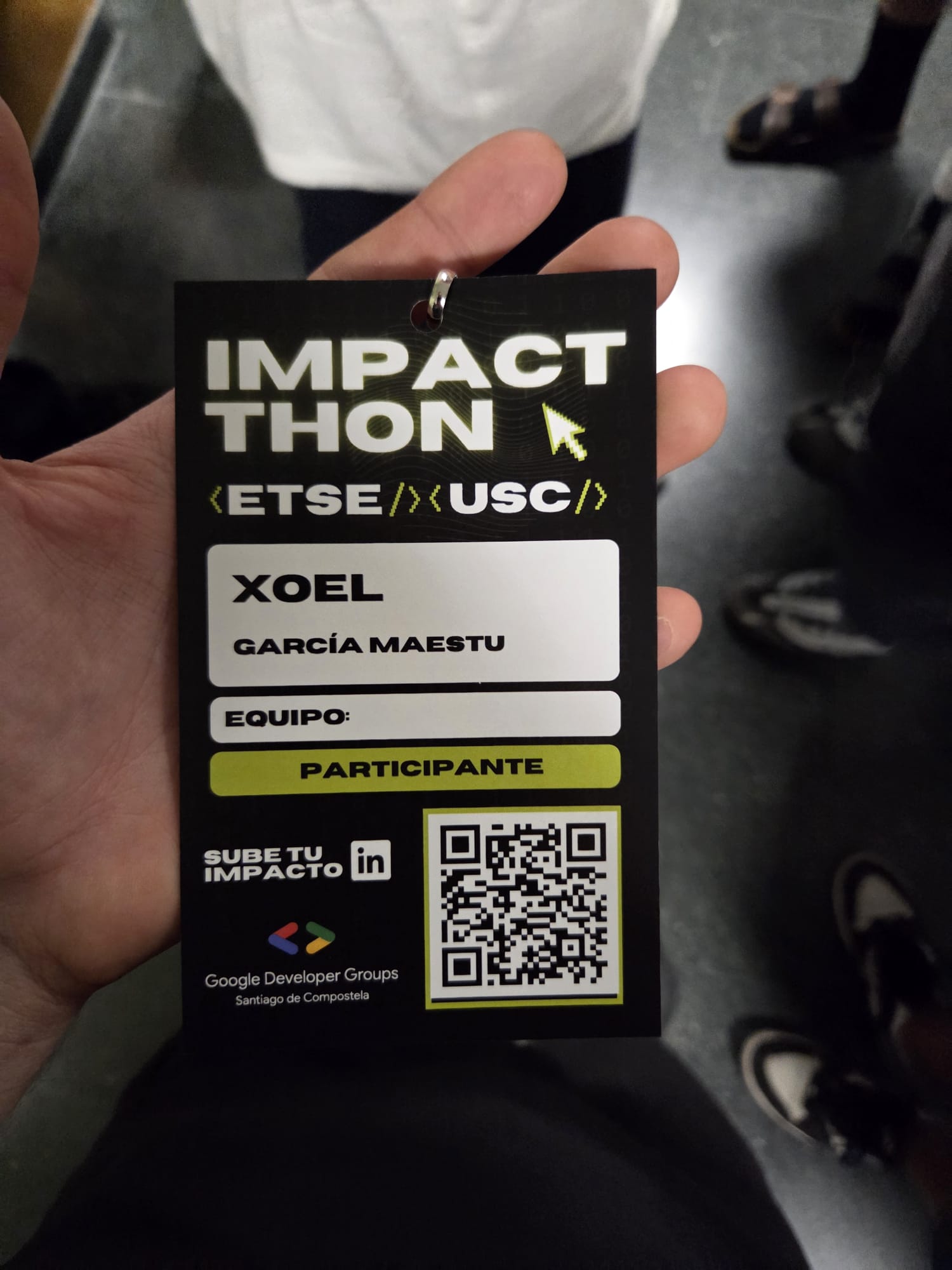 Impacthon 2026: acreditación de participante (GDG Santiago de Compostela · ETSE/USC)